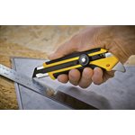 Utility Knife 18mm Fiberglass Rubber Grip Ratchet Lock L-5