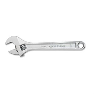 Adjustable Wrench 10in Chrome Carded