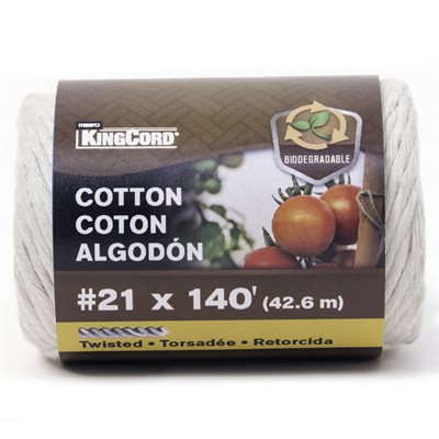 Twisted Cotton Twine Fine #21 x 140' Natural