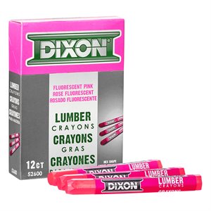 12PK Lumber Crayon Neon Pink #526