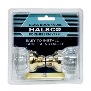 Door Knob Glass With Spindle Halsco Ha-25