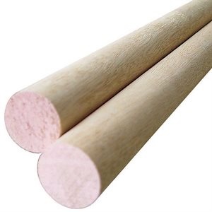 Dowel Round Solid Wood 7 / 8in x 48in (Pink)