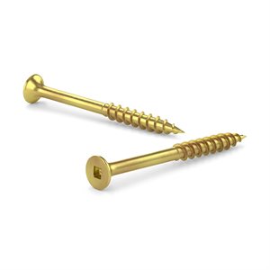 Screw Deck Yellow Plated N°8 x 2 ½in 100 / Pk
