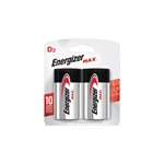 2PK Energizer MAX D Batteries; D Cell Alkaline Batteries