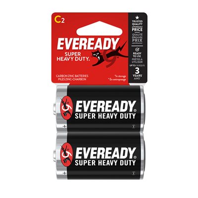 2PQ Piles Eveready Ultra-Résistantes C