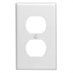 Duplex Outlet / Receptacle Wallplate 1-Gang White
