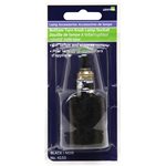 Lamp Socket Bottom Turn Knob Single Circuit Black