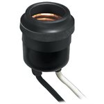 Lamp Socket Keyless Outdoor Single Circuit Pigtail Black