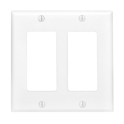 Decora Duplex GFCI Wall Plate 2-Gang White