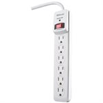 Power Bar Surge Protector 6 Outlet 3ft White