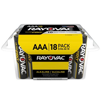 18PQ Piles Alcalines Rayovac Ultra Pro AAA