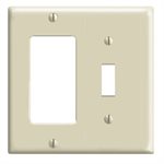 Decora GFCI Device & Toggle Switch Combination 2-Gang Ivory