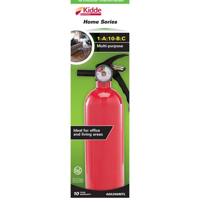 Extincteur d'Incendie Polyvalent 1-A:10B:C 2.5lb Rouge