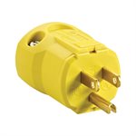 Electrical Plug QuickGrip Male 15A-125V 3-Wire Yellow