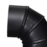 Black Stove Pipe 24G 7in X 90in Elbow