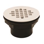 ABS Drain De Douche Rond À Souder Avec Grille Blanche 2po