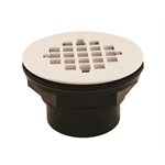 ABS Drain De Douche Rond À Souder Avec Grille Blanche 2po