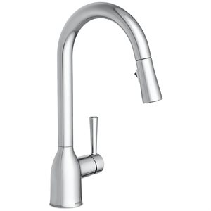 Adler™ Chrome 1Hdle high arc pulldown kitchen faucet