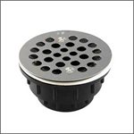 ABS Shower Drain with Chrome Grid 2in