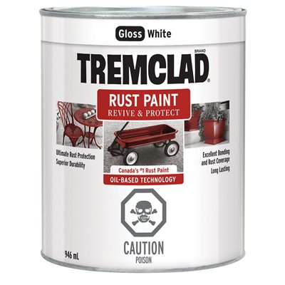 Rust Paint Oil Based 946ml Gloss White