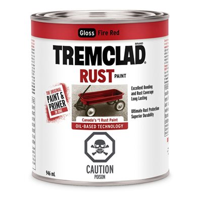 Peinture Anti-Rouille 946ml Rouge Feu Tremco