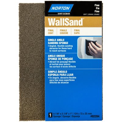 Sponge Sanding Angled Fine 4-7 / 8" x 2-7 / 8" x 1" Coated 4 Sides