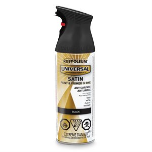 Universal® Spray Paint & Primer 340G Satin Black
