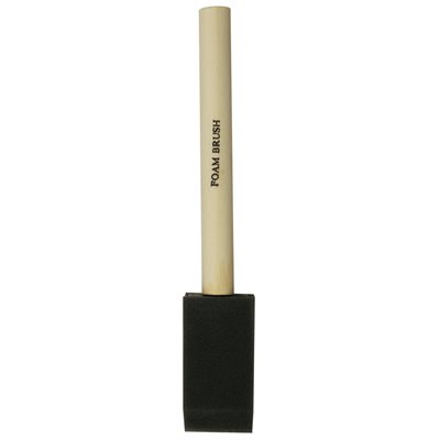 Foam Paint Brush with Wood Handle 1in