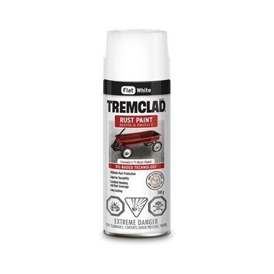 Peinture Antirouille 340G Aerosol Plat Blanc Tremco