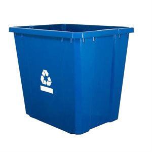 Bac À Recyclage Domestique En Plastique 93L Bleu