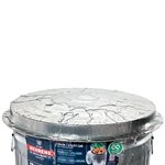 Garbage Can with Lid Galvanized Steel 117l / 31gal