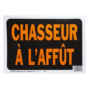 10pk Sign Chasseur a L'Affut 8.5in x 12in