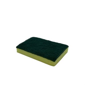 Sponges Foam Heavy Duty Scrubbing 6 x 4in Green+Yellow 5pk