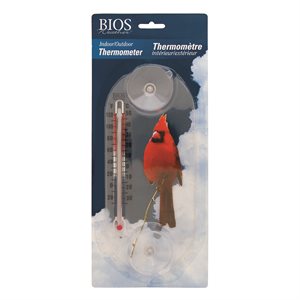 Outdoor Window Thermometer with Suction Cup Cardinal