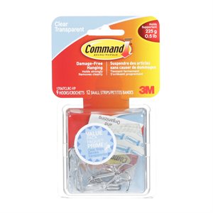 Command™ Wire Hook Clear Small 9Pk