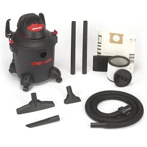 Wet / Dry Vacuum 8-Gallon (30.28L) 4.5 PHP Black With Accessories