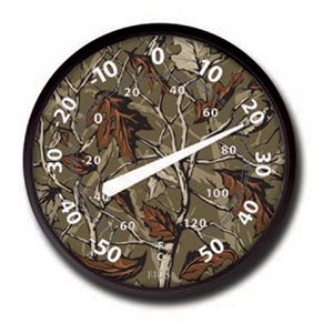 Outdoor Dial Thermometer Camo 12in