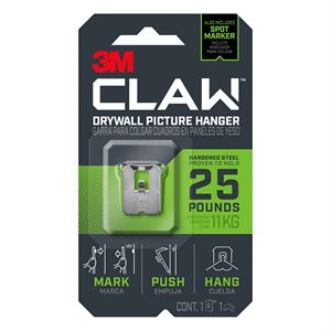 CLAW™ Drywall Picture Hanger with Spot Marker 25 Lb