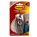 Command™ Traditional Hook Large Brushed Nickel 5 Lb