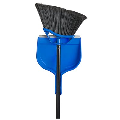 Mars Angled Broom 10in With 48in Handle & 9in Clip-on Dustpan