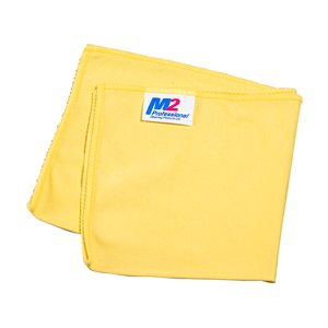 12PQ Chiffon De Nettoyage En Microfibre Pour Verre 14 x 14po (35 x 35cm) Jaune