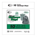 10PC Household Garbage Bags 26x36in Black