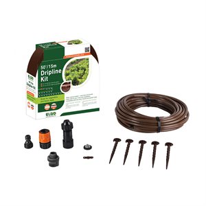 Drip Irrigation Dripper Line with Connectors 50'