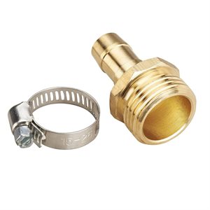 Brass Hose Repair Coupling Male 1 / 2in W / Clamp