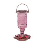 Hummingbird Feeder 20oz Glass Amethyst Jewel