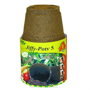 Jiffy Peat Moss Pots Round 5in 8Pk