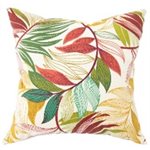 Outdoor Toss Pillow 16in x 16in Red / Multi Leaf