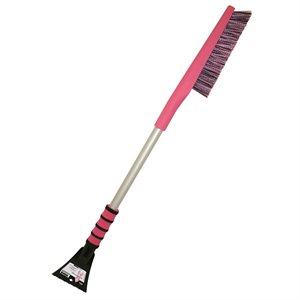 24Pc Snow Brush 31" With Scraper Pink