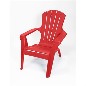 Adirondack II Plastic Patio Stacking Chair Red Explosion