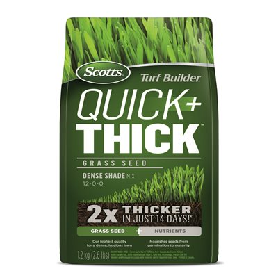 Turf Builder Quick + Thick Dense Shade Coated Grass Seed 12-0-0 1.2kg